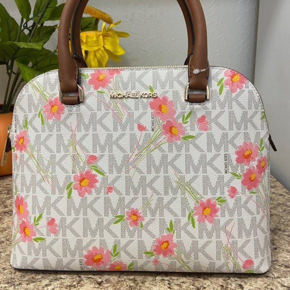 Michael Kors Cindy Floral Satchel - Picture 2 of 6